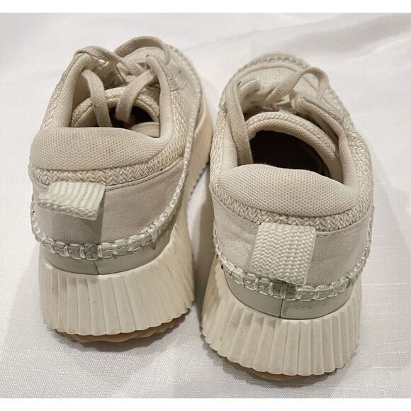 Dolce Vita Denae Sneakers Women’s  Size 8.5M Ivory Vanilla  Woven Shoes - Picture 4 of 8